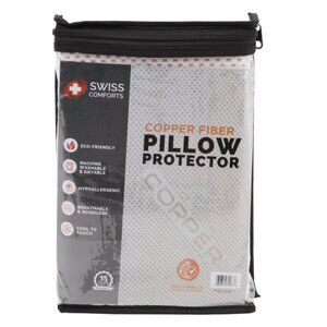 SWISS COMFORTS White 2pk Copper Pillow Protectors